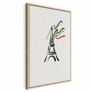 Tableau - Eiffel Tower and Colorful Ribbons