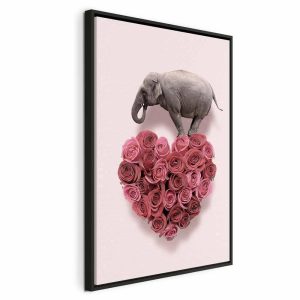 Tableau - Elephant Lover (1-part) - Elephant Amid Pink Flowers