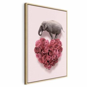 Tableau - Elephant Lover (1-part) - Elephant Amid Pink Flowers