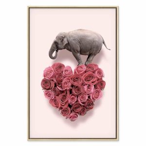 Tableau - Elephant Lover (1-part) - Elephant Amid Pink Flowers