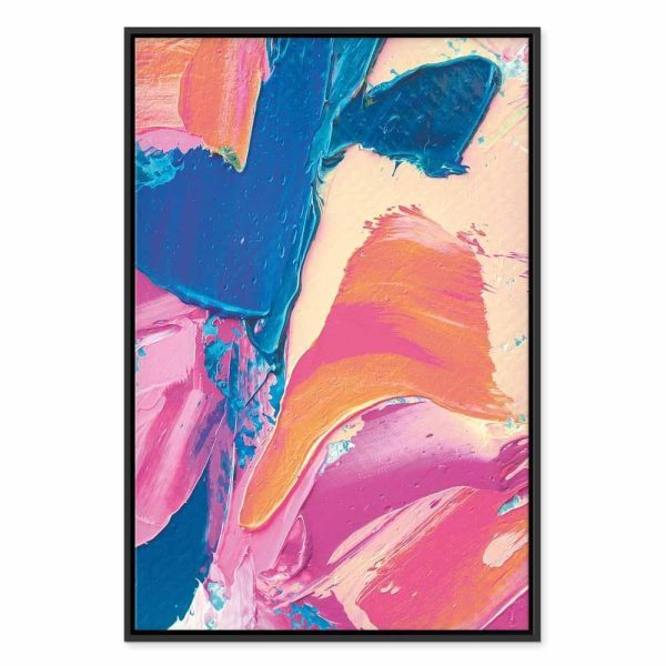 Tableau - Energetic Shapes - Dynamic Oil Paint Composition on Canvas