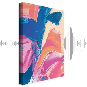 Tableau - Energetic Shapes - Dynamic Oil Paint Composition on Canvas