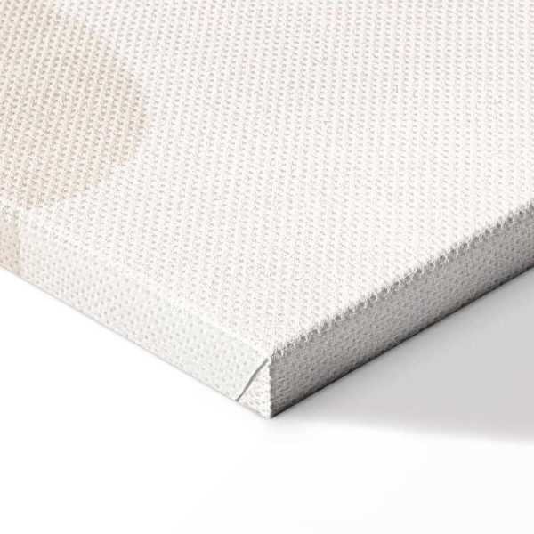 Tableau - Fairy-Tale Moon - Pastel Moon with Balloons Among Colorful Clouds and Stars in Subdued Colors on a Light Background