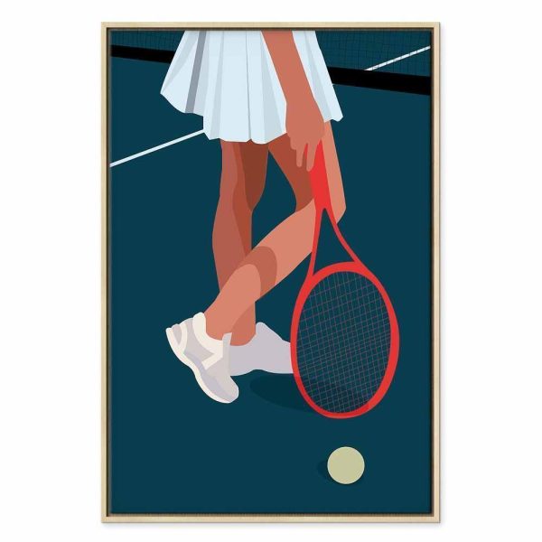 Tableau - Female Tennis Player With a Red Racket on the Court - Graphics