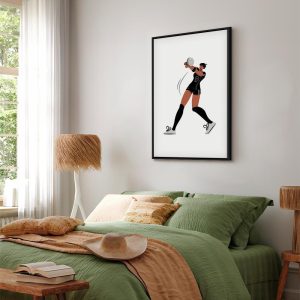 Tableau - Female Volleyball Player Illustration