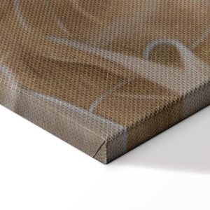 Tableau - Floral Ornaments Carved in Delicate Sepia and Brown Shades