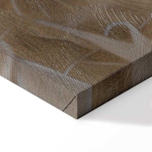 Tableau - Floral Ornaments Carved in Delicate Sepia and Brown Shades