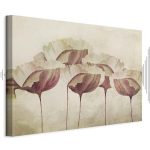 Tableau - Flowers in Beige (1 Part) Wide