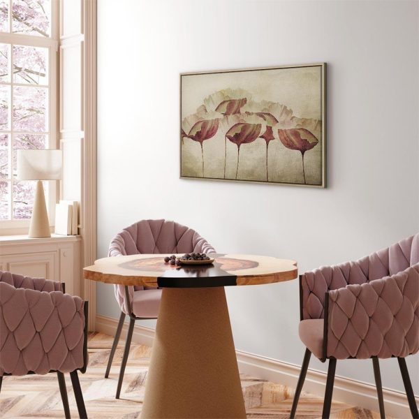 Tableau - Flowers in Beige (1 Part) Wide