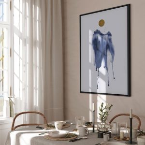 Tableau - Forest in Watercolors (1-part) - Blue Hue Landscape Abstraction