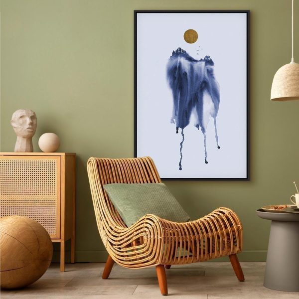 Tableau - Forest in Watercolors (1-part) - Blue Hue Landscape Abstraction