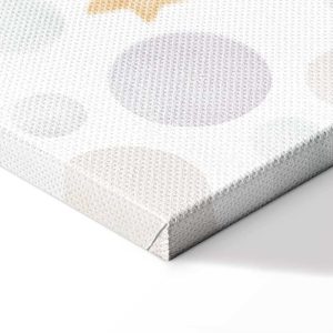 Tableau - Galactic Races - A Bear Participating in Car Races Among Planets Clouds and Stars in Pastel Hues