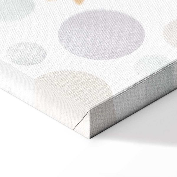 Tableau - Galactic Races - A Bear Participating in Car Races Among Planets Clouds and Stars in Pastel Hues