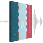Tableau - Graphic Illustration of a Swimming Pool Against the Backdrop of the French Flag