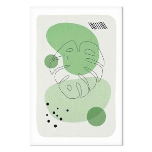 Tableau - Green Aesthetics of Monstera (1 Part) Vertical