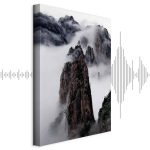 Tableau - High Mountains in Mist (1-part) - Landscape of Clouds Amid Rocks