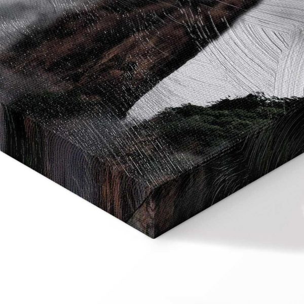 Tableau - High Mountains in Mist (1-part) - Landscape of Clouds Amid Rocks