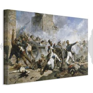 Tableau - Joaquín Sorolla y Bastida – The death of Pedro Velarde y Santillán during the defence of the Monteleon Artillery Barracks
