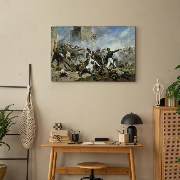 Tableau - Joaquín Sorolla y Bastida – The death of Pedro Velarde y Santillán during the defence of the Monteleon Artillery Barracks