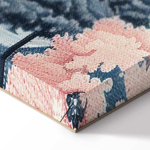 Tableau - Landscape with the Ocean Cliffs and Trees in Delicate Pink Shades