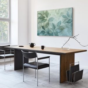 Tableau - Large Leaves in Shades of Green-Mint: Botanical Motif