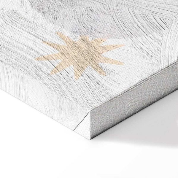 Tableau - Letters Above the Rainbow - Letters Among Streams of Rain and Clouds with a Rainbow Moon and Stars on a Light Background