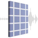 Tableau - Lines and Symmetry - Expressive White Grid on a Blue Background
