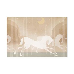 Tableau - Moon Horses - Horses Galloping Among Trees on a Starry Night