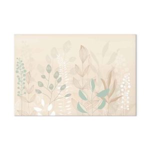 Tableau - Morning in the Meadow - Various Pastel Plants on a Beige Background
