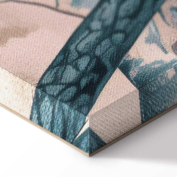 Tableau - Mountainous Coast with Trees and Rocks in Light Pastel Blues