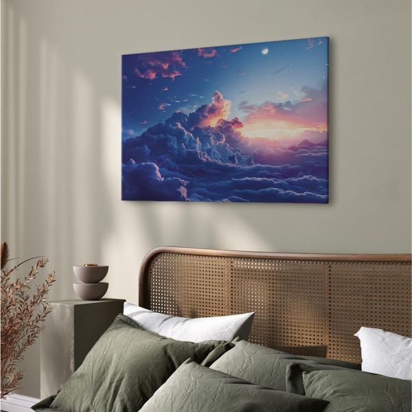 Tableau - Night Concert in the Mountains: Clouds Illuminated by the Last Rays of the Sun