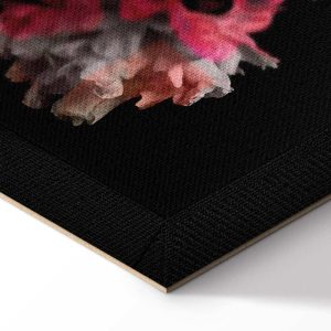 Tableau - Peony Charm (1-part) - Colorful Bouquet on Black Background