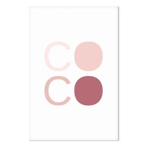 Tableau - Pink Coco (1 Part) Vertical