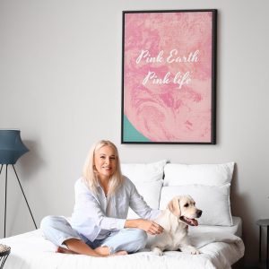 Tableau - Pink Earth, Pink Life (1 Part) Vertical