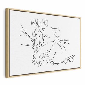 Tableau - Quiet Charm of Nature (1-part) - Sleeping Koala in Black and White