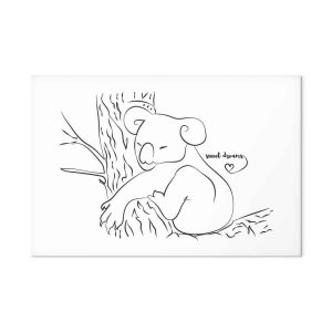 Tableau - Quiet Charm of Nature (1-part) - Sleeping Koala in Black and White