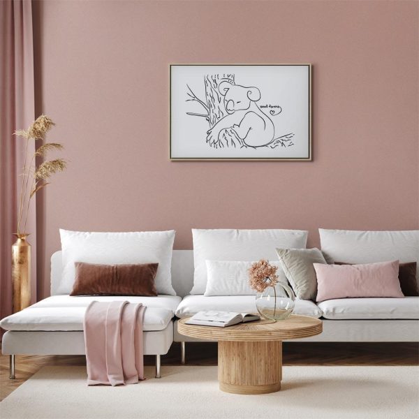 Tableau - Quiet Charm of Nature (1-part) - Sleeping Koala in Black and White