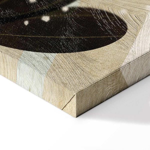 Tableau - Rainbow and Sun Above - Birds in Subdued Colors Flying Among Clouds Above a Rainbow and Various Plants on a Light Background