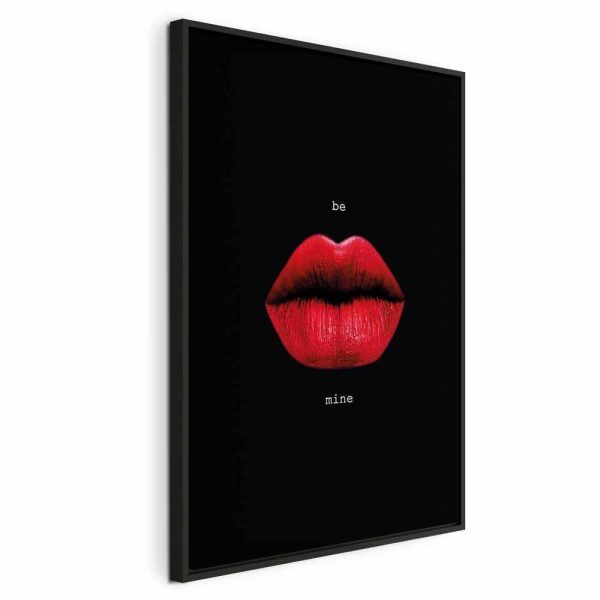 Tableau - Red Lips (1-part) - Black Background with English Text
