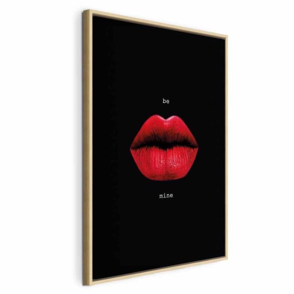 Tableau - Red Lips (1-part) - Black Background with English Text