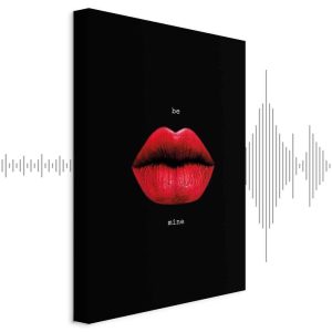 Tableau - Red Lips (1-part) - Black Background with English Text
