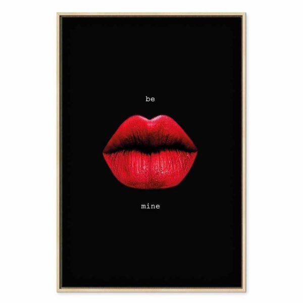Tableau - Red Lips (1-part) - Black Background with English Text