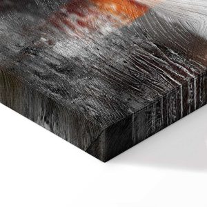 Tableau - Reflection of Colors (1-part) - Sunset in Painted Abstract Background