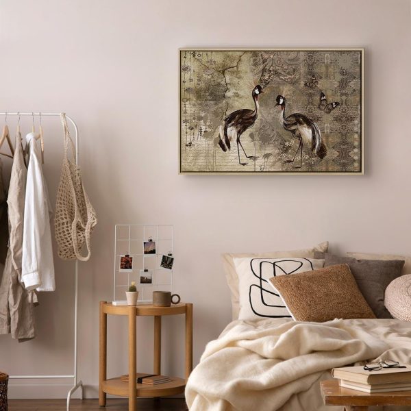 Tableau - Retro Cranes (1 Part) Wide