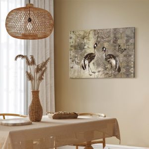 Tableau - Retro Cranes (1 Part) Wide