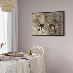 Tableau - Retro Cranes (1 Part) Wide