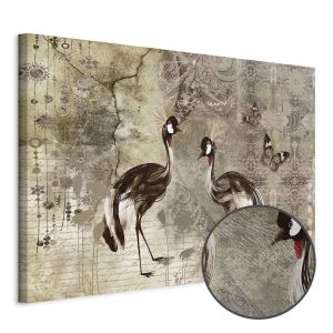 Tableau - Retro Cranes (1 Part) Wide