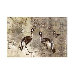 Tableau - Retro Cranes (1 Part) Wide
