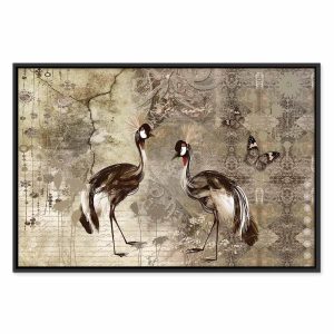 Tableau - Retro Cranes (1 Part) Wide