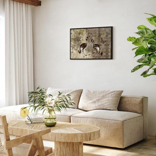 Tableau - Retro Cranes (1 Part) Wide